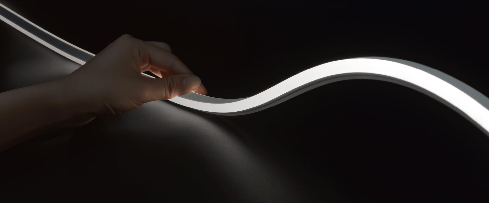 LED neon strip shaped by hand