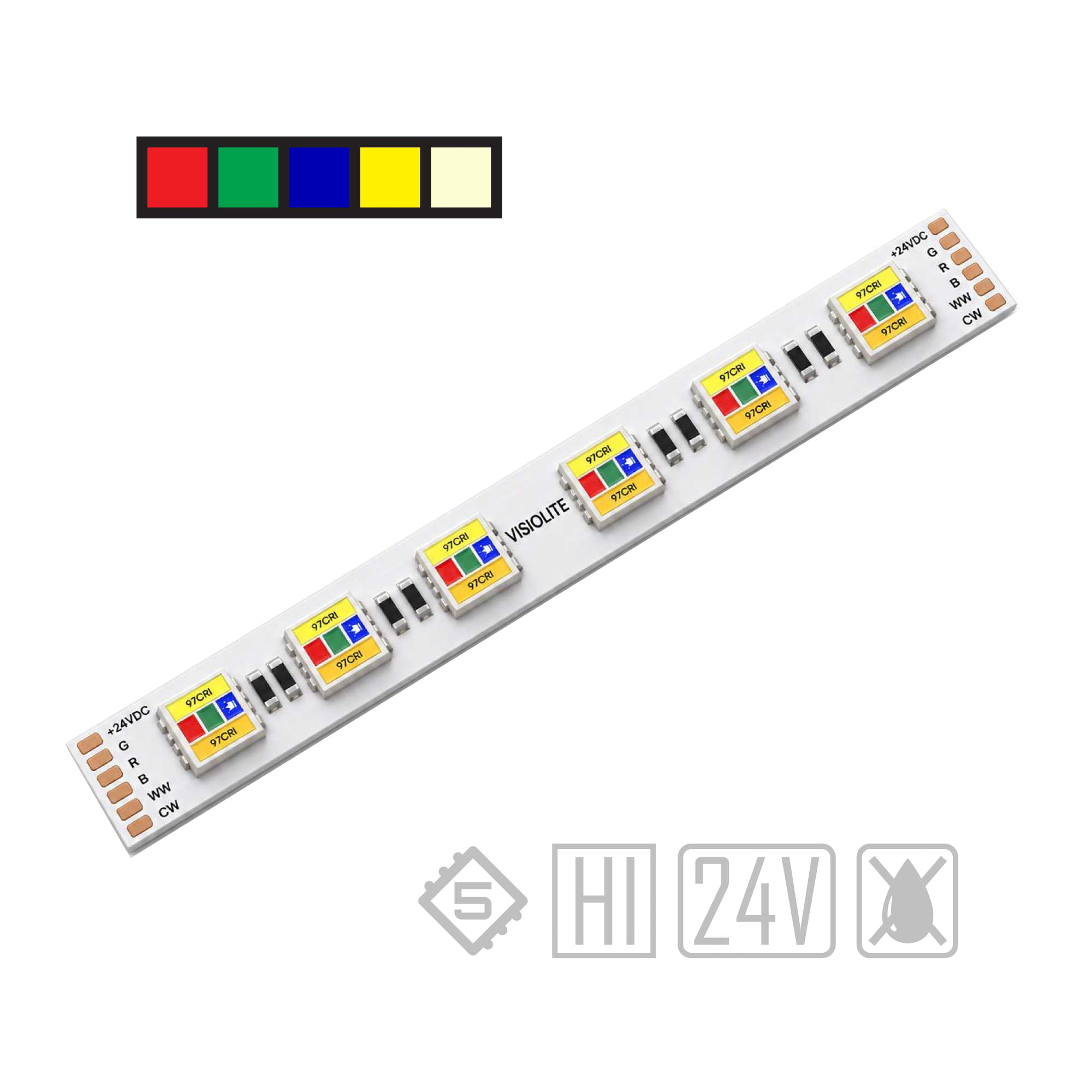 Royal High LED strip, RGB WW CW Royal Blue